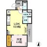 グラナーデ堤通 1LDKの間取り