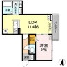 グラナーデ堤通 1LDKの間取り