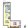 グラナーデ堤通 1LDKの間取り