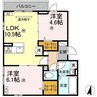 セレスティア千住元町 2LDKの間取り