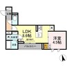 セレスティア八広 1LDKの間取り