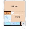 イイノビル 1DKの間取り