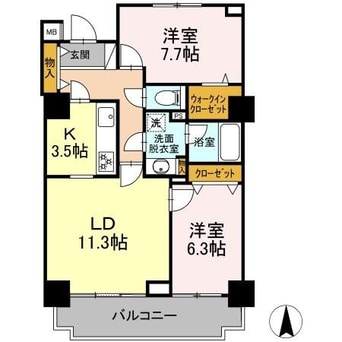 間取図 アコール北千住