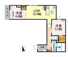 セレスティア東向島 2LDKの間取り