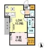セレスティア東向島 1LDKの間取り