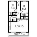 アヴァンデンスＪＵＮIIの間取図