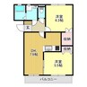 エクラ３ 2DKの間取り