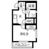 エルピスI 1Kの間取り