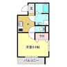エルピスI 1Kの間取り