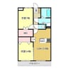 グレイスフル　ヒル 2LDKの間取り