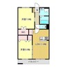 シェルフ藤 2LDKの間取り