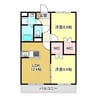 フォルテコート本郷町 2LDKの間取り