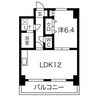 モアナコート 1LDKの間取り