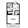 ラ　フレーズ 1Kの間取り