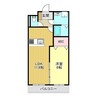 リーフガーデン 1LDKの間取り