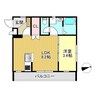 パインズハイム 1LDKの間取り