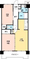 アイビーハウス門池公園 2LDKの間取り