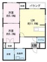 ウィン・ロイヤルプラザ加藤学園前 2LDKの間取り