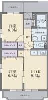 ラフィーネ壱番館 2LDKの間取り