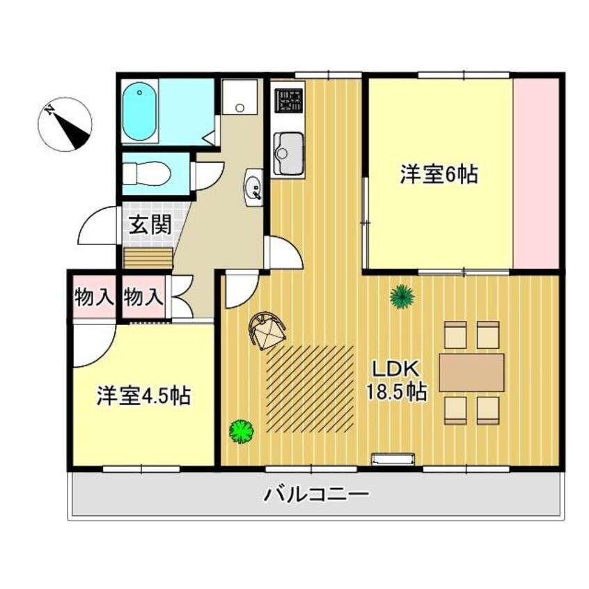 間取図 AZGarden千本浜公園　２号棟