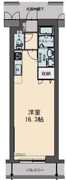 グレイス三園 1Rの間取り