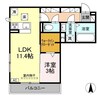 リアンメゾン 1LDKの間取り