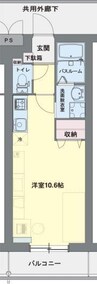 ラフィーネ花畑 1Rの間取り