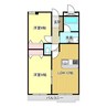 パークヒルズ大岡 2LDKの間取り