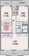 シレンシオ　ベルデ 2LDKの間取り