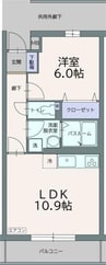 フィールドコート　ミルト 1LDKの間取り