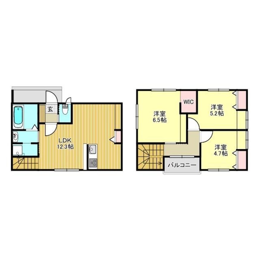 間取図 エバリー学園通り