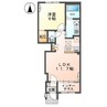 アビタシオン　クロレ 1LDKの間取り