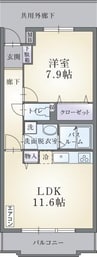 ソレイユ　ノール 1LDKの間取り