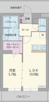 ザ・ハウス 1LDKの間取り