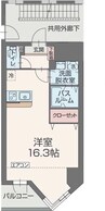 アマネ　ウエスト 1Rの間取り