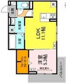 D-Crinum 本田町 1LDKの間取り