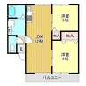 セレソ 2LDKの間取り