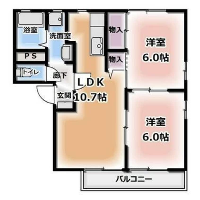 間取図 B・ヴァリー99A