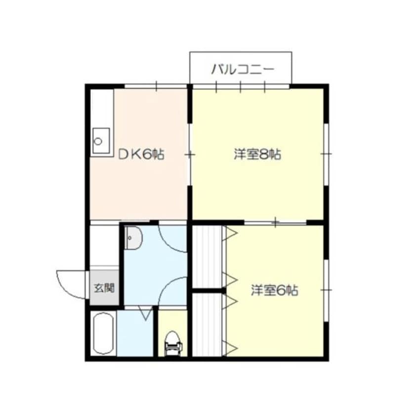 間取図 好保♭（コーポフラット）