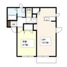 クラージュ 1LDKの間取り