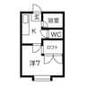 三本柳I・M・Aプラザ 1Kの間取り