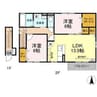 ノエル 2LDKの間取り