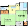 青木方貸家2 2Kの間取り