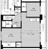 ビレッジハウス足利朝倉1号棟 3DKの間取り