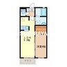 オランジェ 1LDKの間取り