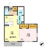 ボヌール 1LDKの間取り