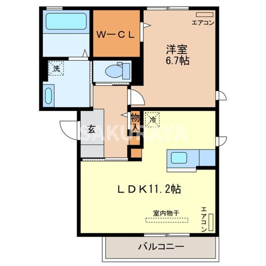 間取図 Ｏｎｅ'ｓ Ｈａｒｂｏｒ Ⅱ