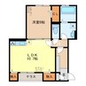 ガーデンコート 1LDKの間取り