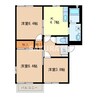 ラフォーレ福居2 3Kの間取り