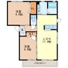ラフォーレ福居11 2LDKの間取り